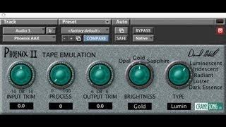 Video thumbnail for Phoenix II Tape Saturation plugin for Pro Tools 10 by Crane Song by Rishabh Rajan
