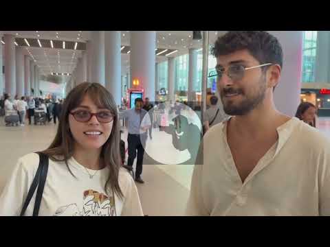 Sıla Türkoğlu and her boyfriend Ata Ayyıldız were seen returning from Switzerland.