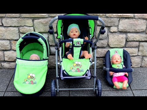 Bayer Design Bumble Bee 3-in-1 Doll Pram | Unboxing, Assembly & Play with Baby Born & Baby Annabell