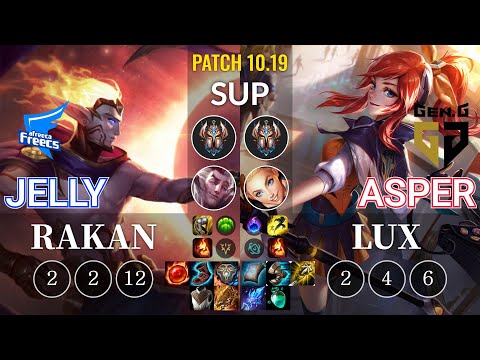 AF Jelly Rakan vs GEN Asper Lux Sup - KR Patch 10.19