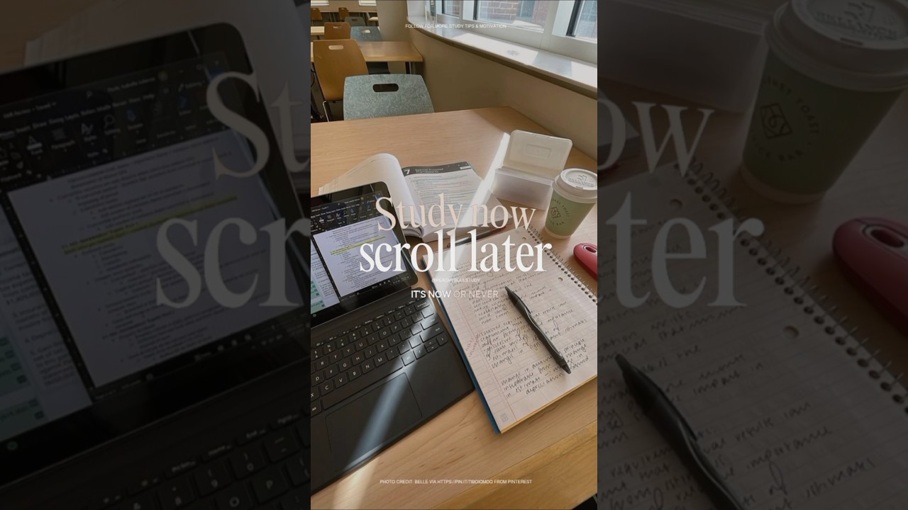 Daily motivation 4/30: Study now, scroll later. It's now or never #shorts #studyinspiration