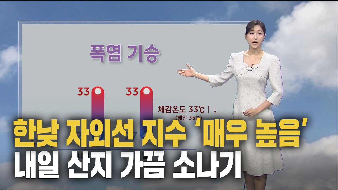 구름 사이 햇볕 강해‥ 자외선 유의!