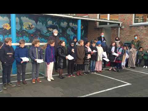 5de leerjaar De Zeeboon: 'Al wie dolend in het donker'