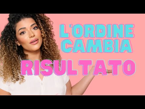 ORDINE DI APPLICAZIONE DEI PRODOTTI - CAPELLI RICCI