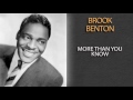 BROOK BENTON - MORE THAN YOU KNOW