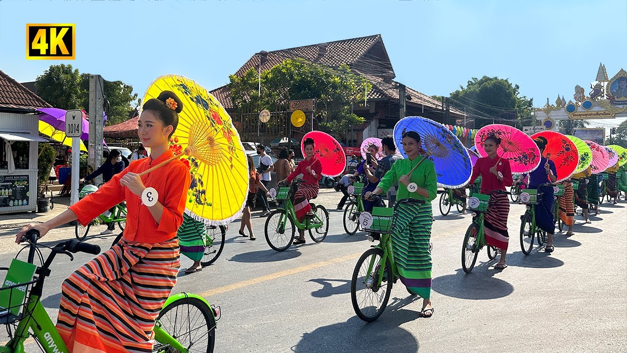 Embark on an enchanting walking tour through Bo Sang Umbrella Village, the vibrant heart of Chiang Mai.