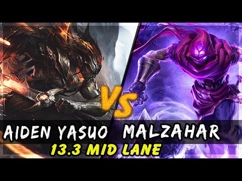 AidenYasuo - Yasuo vs Malzahar MID Patch 13.3 - Challenger Yasuo Gameplay