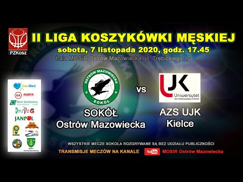 Koszykówka II liga - SOKÓŁ Ostrów Mazowiecka - AZS UJK Kielce