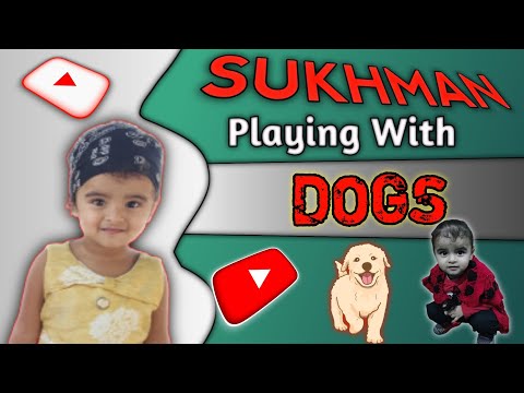 Sukhman Playing With Dogs | Dogs Love | Baby Playing Dog