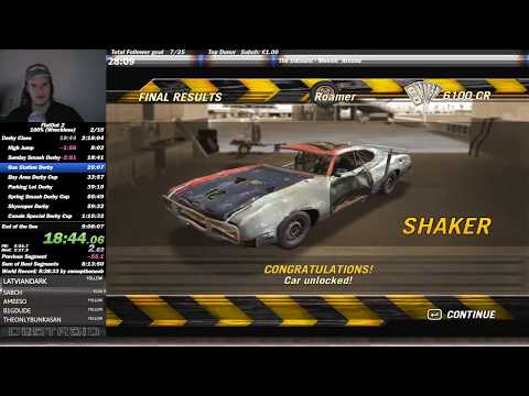 Flatout 2 Wreckless 100% Speedrun completed in 8:33:21