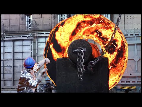 Nuclear Power Flange Manufacturing Process!  Large Forging Factory !