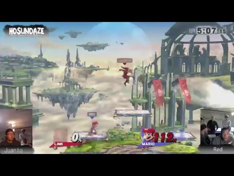 Junato [Link] vs Red [Mario] HD Saturdaze Vol 1 Smash 4 Wii u
