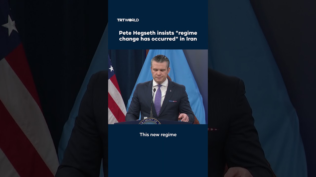 Video | Pete Hegseth insists "regime change has occurred" in Iran