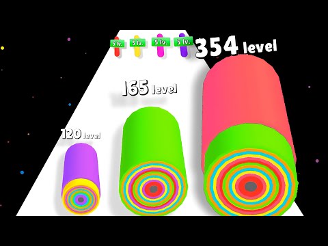 Layer Runner 3D ' Level Up ' Walkthrough  (Math game, ASMR )