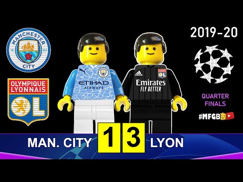 Manchester City vs Lyon 1-3 • Champions League 2019/20 in Lego • All Goals Highlights Lego Football