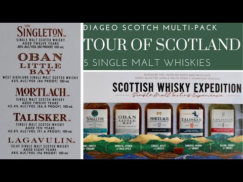 5 Single Malt Scotches:  Oban, Talisker, Lagavulin, Mortlach, & The Singleton