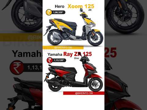 Hero Xoom 125 vs Yamaha Ray ZR 125 #automobile #bikespecs #bikeinfo