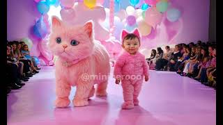 Baby Cat Fashion Walk baby aifashionshow..