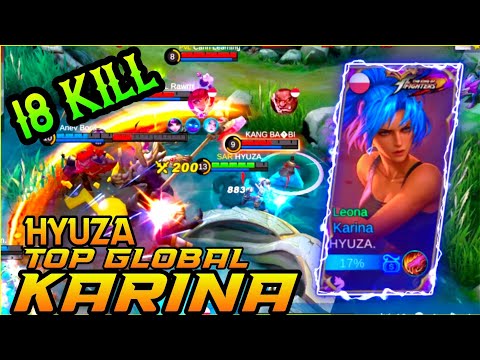 BUILD KARINA MOBILE LEGENDS | TOP GLOBAL KARINA GAMEPLAY 2021 | HYUZA | MLBB