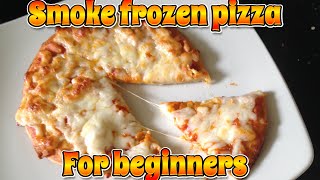 Smoke frozen pizza on pellet grill - Amy’s kitchen frozen pizza - Traeger grill