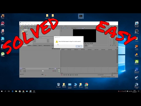 sony vegas pro 12.0/13.0 error 'none of the files dropped on vegas pro could be open' (solved easy)