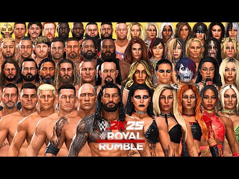 WWE 2K25 - 100 MEN/WOMEN Royal Rumble Match!