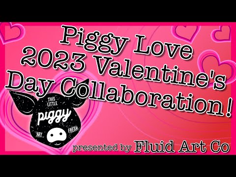 Piggy Love 2023 - Roses for Rescue - Sheleeart X Fluid Art Co