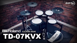 Video thumbnail for Roland TD-07KVX electronic drums unboxing & playing by drum-tec by drumtecTV