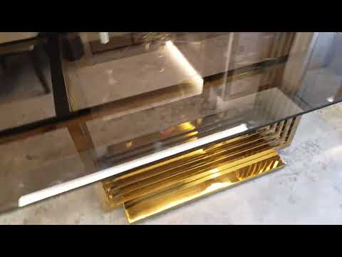 Gold stainless steel center table base, for home