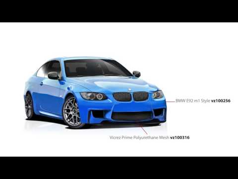 Vicrez Universal Prime Bumper Diamond Polyurethane Black Mesh 37 x 17" Grill - vz100316