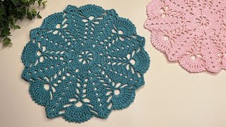 Easy&unique crochet doily tutorial, very easy for beginners 