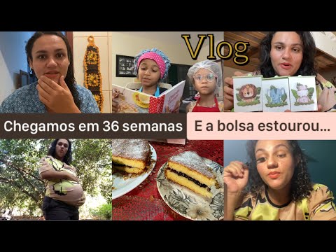 MINHA BOLSA ESTOUROU NESSE VLOG *36 semanas de gestação*
