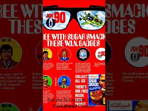 1968 Sugar Smacks Joe90 Badges Gerry Anderson #cereal