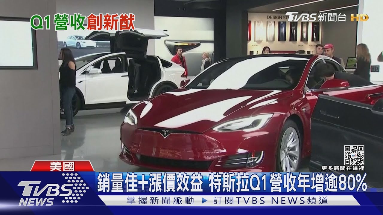 銷量佳+漲價效益　特斯拉Q1營收年增逾80%