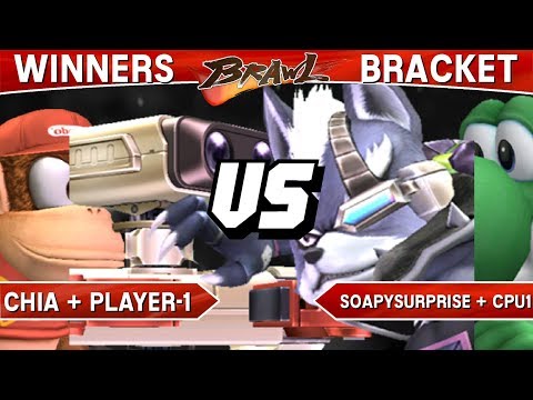 Smash Brawl - Chia + Player-1 (ROB / Diddy) vs SoapySurprise + CPU1 (Wolf / Yoshi) - BTiKC Winners