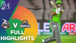 Full Highlights  Lahore Qalandars vs Karachi Kings
