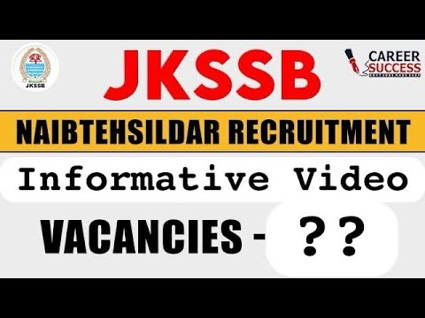 Jkssb Naib Teshildar 2024 Recruitment || Age,Syllabus, Eligibility etc || Informative video
