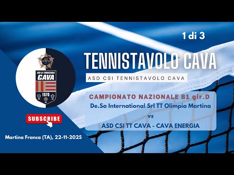 CAMPIONATO MASCHILE - SERIE B/1 Gir.D-DeSa TT Olimpia Martina vs ASD CSI TT CAVA - CAVA ENERGIA-1di3