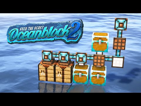 FTB OceanBlock 2 EP3 Integrated Dynamics Storage and Autocrafting Solution