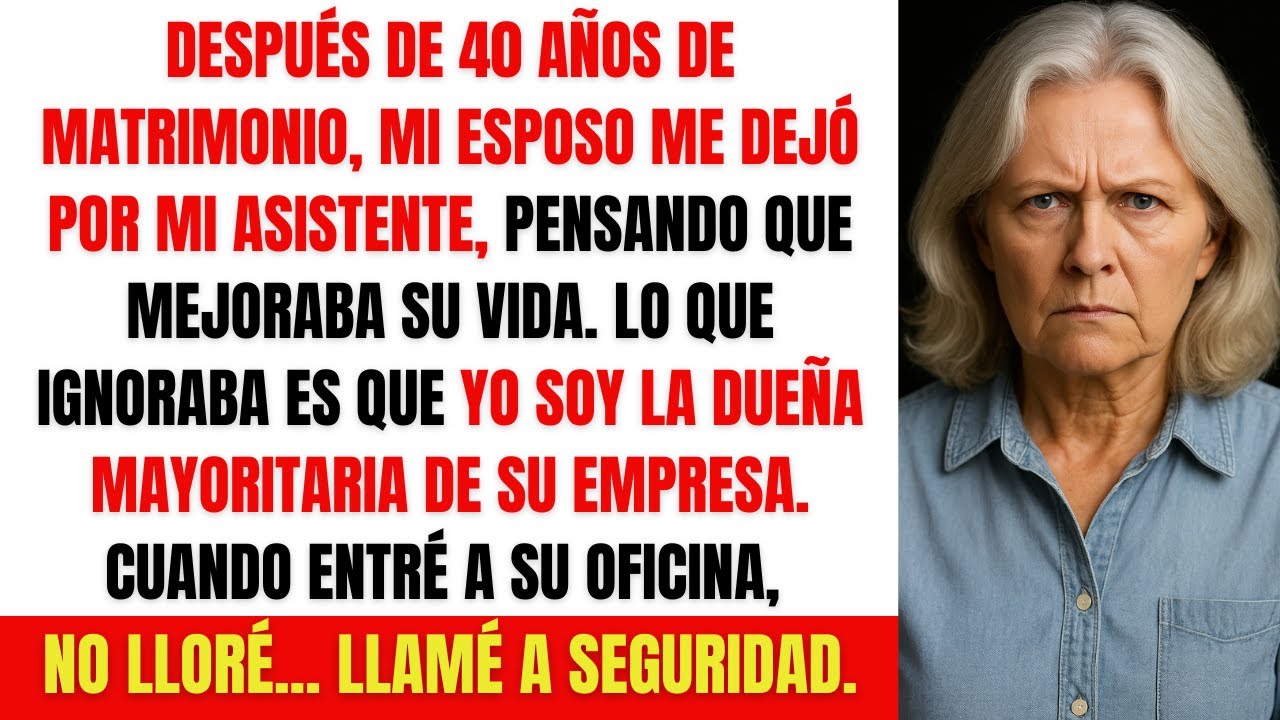 Después de 40 años, mi esposo me dejó por mi asistente, sin saber que soy dueña de su empresa