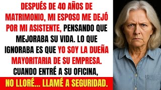 Después de 40 años, mi esposo me dejó por mi asistente, sin saber que soy dueña de su empresa