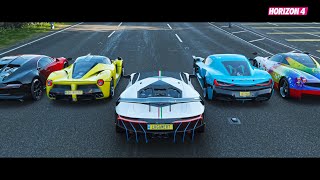 Forza Horizon 4 - Top 9 Fastest Speed Hypercars Drag Race