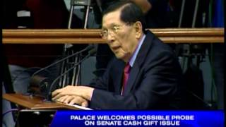 Palace welcomes probe on Senate 'cash gifts'