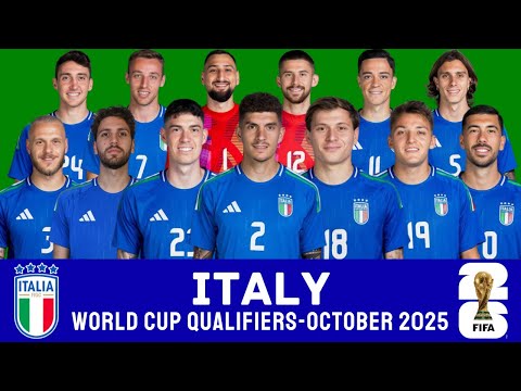 Italy Squad For October 2025 | FIFA World Cup Qualifiers October 2025 | Italy Squad 2025