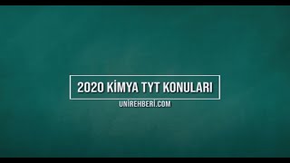 2020 TYT Kimya Konuları ve Soru Dağılımları (ÖSYM - MEB)