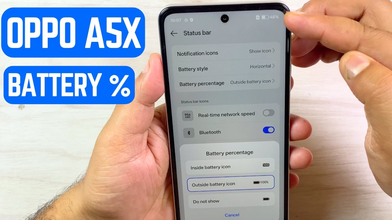 Oppo A5x – How to Show Battery Percentage | Easy Battery Display Setup