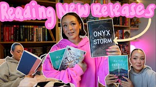 reading *highly anticipated* NEW RELEASES! 🩷✨ | (non spoiler) reading vlog