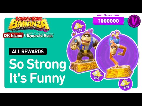 PERFECT So Strong It’s Funny event run | DK Bananza: Emerald Rush | Chunky & Lanky Kong Statues