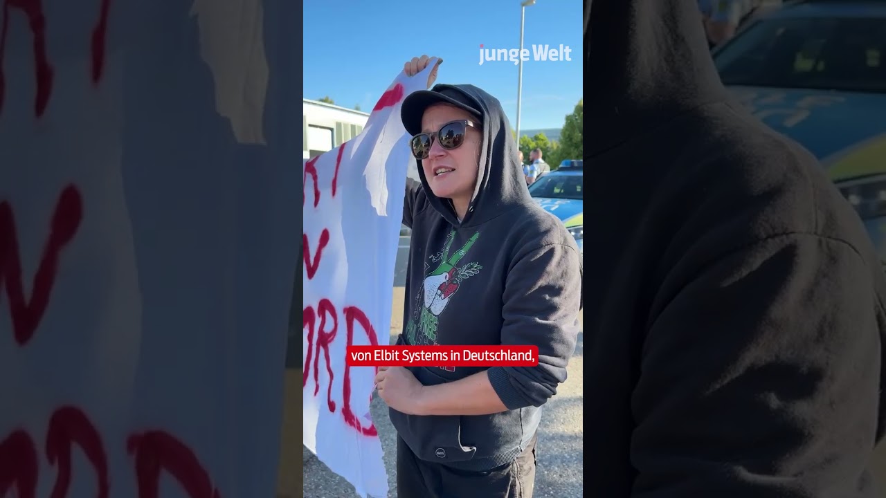 Blockade der Elbit-Fabrik in Ulm