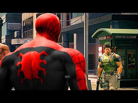 Chris Redfield Turns Spider-Man Into A Symbiote Scene HD - Marvel Vs Capcom Infinite